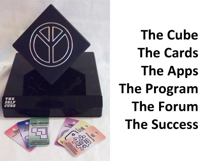 "BLACK" Solid Engraved Cube Kit with Stand - Click Image to Close